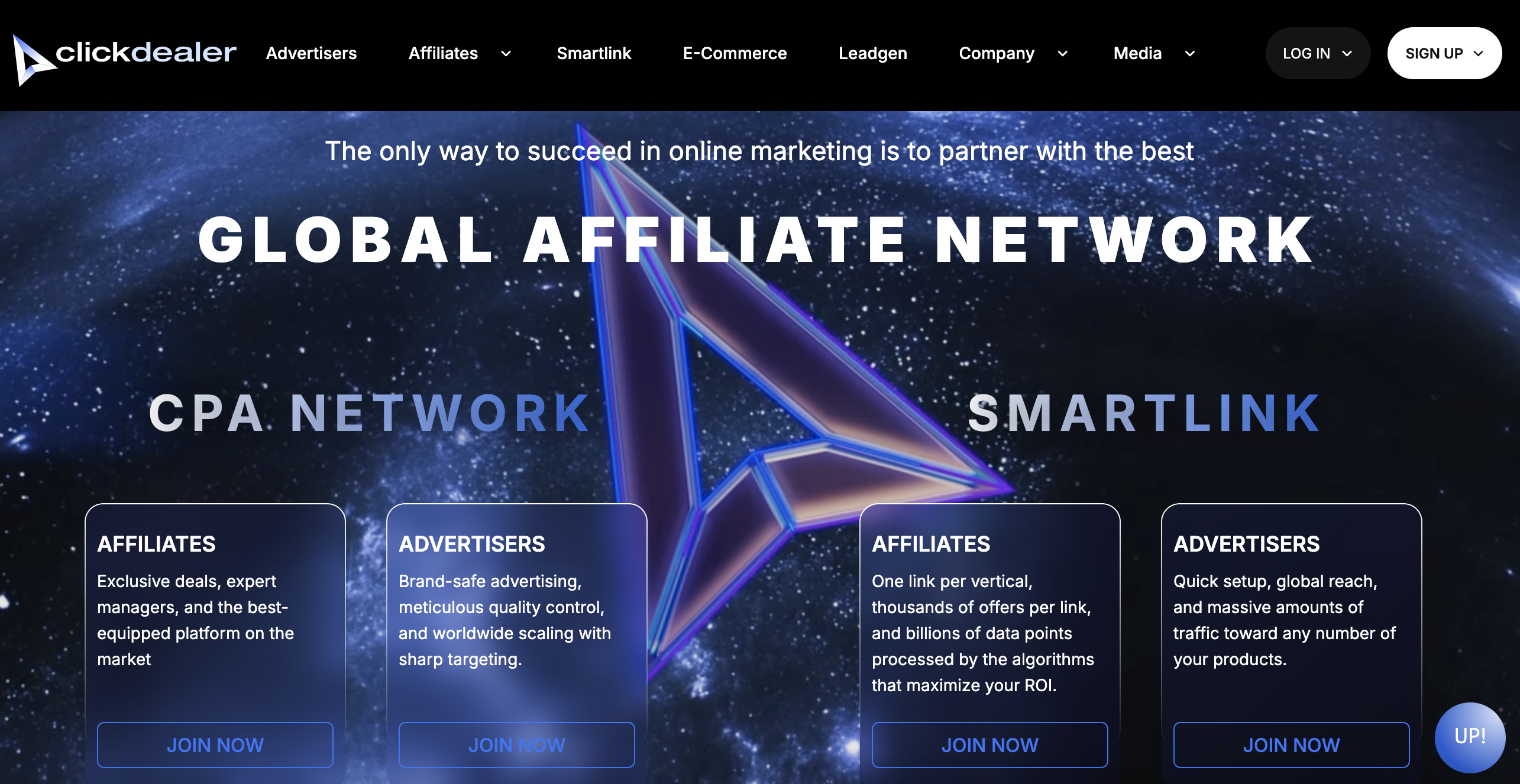 ClickDealer homepage